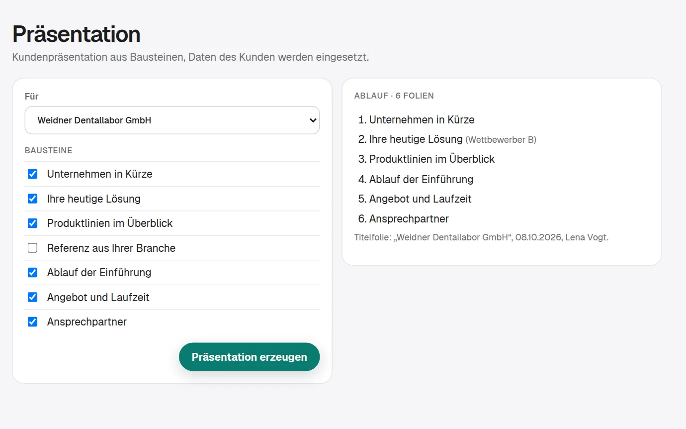 Desk, Präsentation